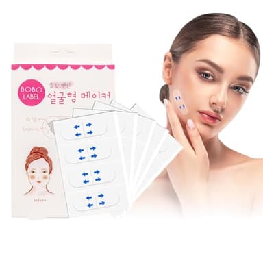 OUDQFCJ 80 Piezas Tiras de Lifting Facial Invisibles para Mujer, Face Lift Tape para V-Forma, Oculta Arrugas Faciales, Lifting de Piel Flácida, Herramientas de Lifting para Maquillaje