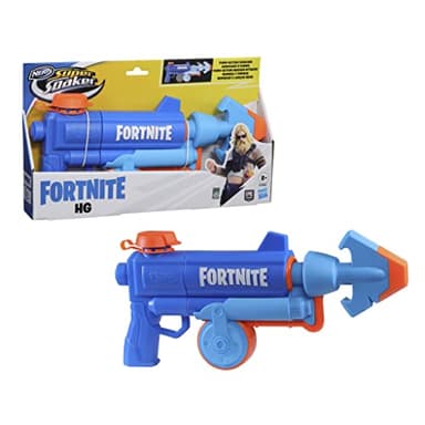 Nerf Super Soaker Fortnite HG Lanzador de Agua de Juguete de Llenado Rápido, Juegos de Batalla y Actividad al Aire Libre, Regalo de Cumpleaños para Niños y Niñas de 8 Años o Más, Color Azul y Naranja