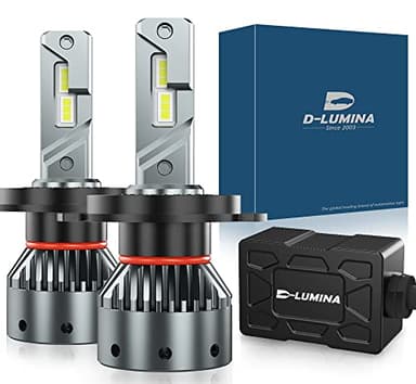 D-Lumina Bombilla H4 LED Coche Canbus 100W 16000LM Lámpara automática para automóvil Lámpara de conversión de luces 6000K - 2 años de garantía, 2 piezas