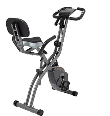Bicicleta Estática Plegable con Resistencia Magnética Ajustable en 10 Niveles | Bicicleta Estática Plegable Vertical y Recostada para Uso Doméstico, Equipo de Ejercicio para Entrenamiento en Casa