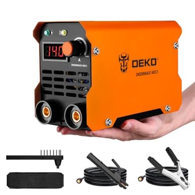 DEKO 140A 220V MMA ARC Soldador Inverter para Reparaciones en el Hogar, Maquina de Soldar de Metal, Bricolaje, Reparación de Bicicletas con Correa de Hombro Ajustable para Soldador