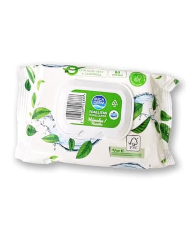 Marca Blanca - Micaderm Papel Higiénico Húmedo, 80 toallitas