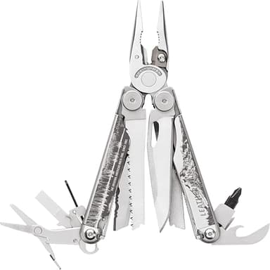 Leatherman Wave+ Multiherramienta - 18 en 1 Herramienta de Acero Inoxidable Resistente con Navaja, Alicates y Cortaalambres, Made in USA, Gris, Edición Especial