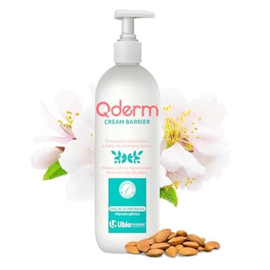 Qderm Crema de Barrera con 15% Óxido de Zinc y Parafina. Hidrata, Protege, Calma y Repara la Piel Irritada, Sensible y Atópica con Almendras Dulces. Ideal para Incontinencia y Rozaduras (500 ml)