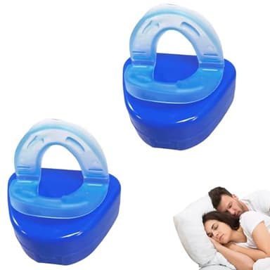 Genérico 2 Pieza Dispositivo Anti Ronquido, Protector Bucal para La Apnea del Sueño, Férula para Ronquidos,Férula Antironquidos, Ayudas Reducir Los Ronquidos, Solución Cómoda Reducir Los Ronq-uidos