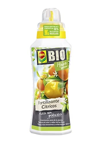 COMPO Fertilizante Cítricos Huerto Urbano, Rico en Potasio, Para frutas más color y sabores más intensos, 500mL