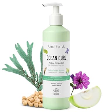 ALMA SECRET | Gel definición y activador de rizos natural Ocean Curl - Cabello rizado u ondas - Elimina encrespamiento o frizz - Rizos definidos, hidratados - Booster de rizos - Método curly - 250 ml