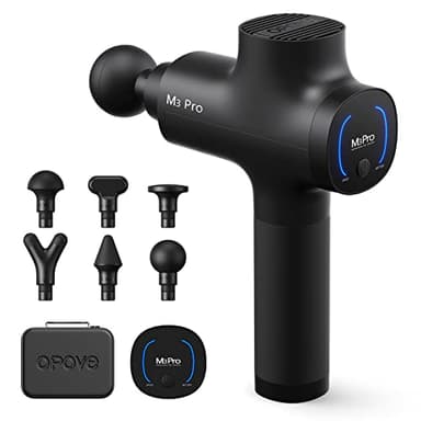 Opove Pistola de Masaje, Pistola de Masaje Muscular con Pantalla LED y 5 Velocidades I Massage Gun, Masajeador Muscular Profesional para Masaje de Cuello Espalda Piernas, Opove M3 Pro 2 Negro
