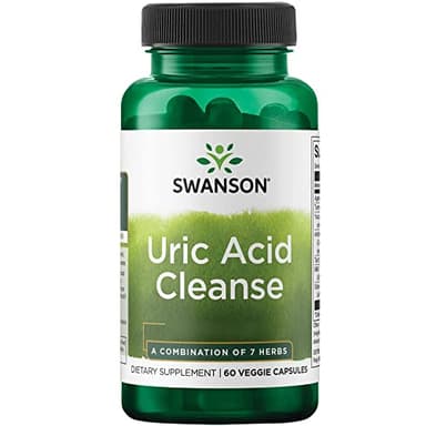 Swanson, Uric Acid Cleanse, con Extractos de Plantas, 60 Cápsulas veganas, Altamente Dosificadas, Testadas en Laboratorio, Vegetarianas, Sin Soja, Sin Gluten, Sin OGM