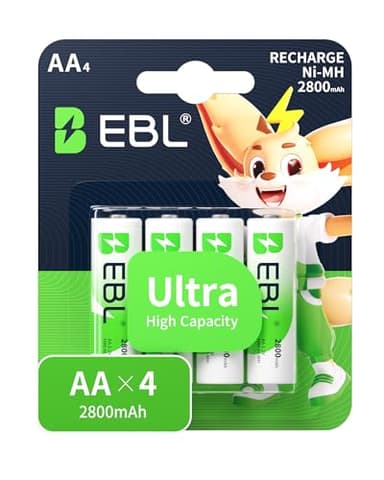 EBL 2800mAh Pilas Recargables AA Ni-MH Alta Capacidad (4 Unidades)