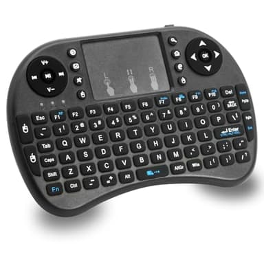 AYWHP i8 Multimedia Mini Teclado inalámbrico 2.4Ghz con touchpad Integrado,Mini Teclado Bluetooth para Smart TV,PC, Pad, Xbox 360, PS3, TV Box(Sin retroiluminación)