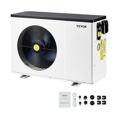 VEVOR Bomba de Calor Eléctrica para Piscina, 2,51-11,38 kW, Calentadores de Piscina de Frecuencia Variable Que Ahorran Energía para Piscinas Elevadas 25-50 m³, CA 220-240 V 50 Hz, 905 x 360 x 620 mm