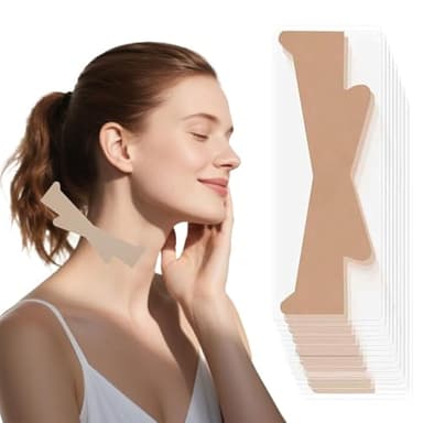 SexxLady Cinturones de estiramiento facial,20 piezas de parche elástico para el cuello para reducir las arrugas del cuello, levantar y tensar