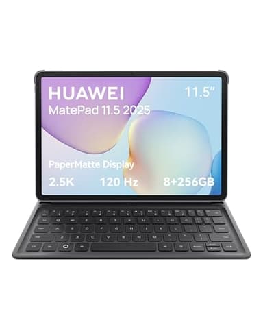 HUAWEI MatePad 11.5 2025 Tablet, Pantalla PaperMatte de 2,5K y 120 Hz Comodidad Visual, 8+256GB, Batería de 10,100 mAh, Supercharge de 40 W, Teclado Desmontable