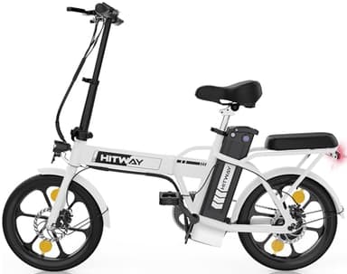 HITWAY Bicicleta eléctrica Ebike Bicicletas urbanas Plegables, batería de 36V12Ah/36V8,4Ah, Motor de 250W, Alcance hasta 35-70km