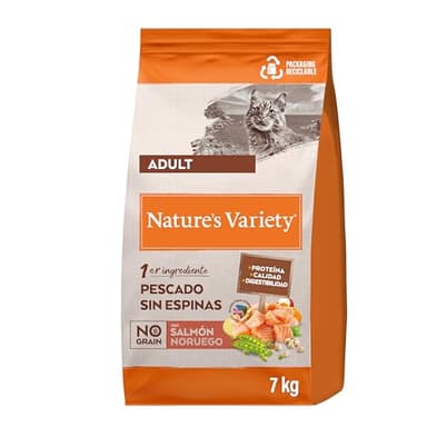 Nature's Variety No Grain Pienso para Gatos Adultos con Salmón Noruego - 7kg