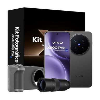 vivo X300 Pro Móvil 5G, 16GB + 512GB, Pantalla Plana de 6,78", cámara con teleobjetivo ZEISS APO de 200MP, procesador MediaTek Dimensity 9500, Smartphone con Kit de fotográfico, 4 años de garantía