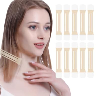 CULEO Cinturones de estiramiento facial,12 piezas de parche elástico para el cuello para reducir las arrugas del cuello, levantar y tensar