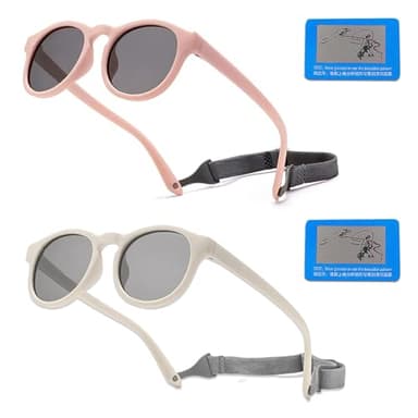 DKDDSSS 2 Pares Gafas de Sol Niño, Polarizadas Gafas de Sol Bebe, Protección UV400