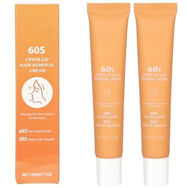 LOPHE Cremas Depilatorias, 2 * 20g Crema Depilatoria Facial y Corporal, Cream Depilación para Mujer y Hombre, Hair Removal Cream, Depilación Suave, Adecuado para Pieles Sensibles (Estilo A-2pcs)