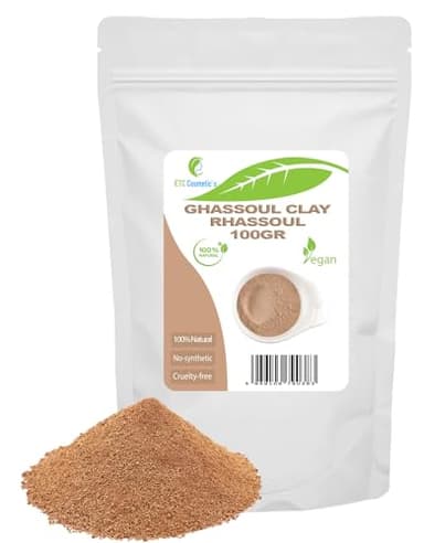 Ghassoul (arcilla Rhassoul) - 100 gr - Mascarillas faciales caseras, mascarillas corporales, mascarillas capilares, peelings y exfoliantes suaves, elaboración de jabón, antienvejecimiento