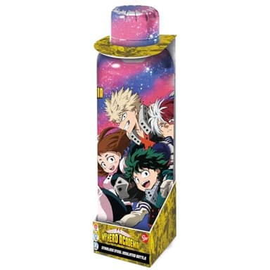 My Hero Academia Termos, Tazas y jarras térmicas de la Marca Modelo Botella Termo Acero Inoxidable 515 ML Flying Purple Glow
