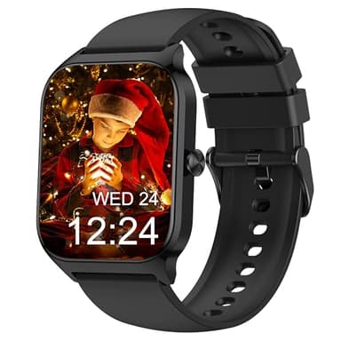 Reloj Inteligente Niño Mujer Hombre, 100+ Deportes & 24/7 Salud Smartwatch, Llamadas Bluetooth, Presión Arterial, Ritmo Cardíaco, Sueño, Estrés, con/sin aplicación, Alarma, Calculadora, Android iOS