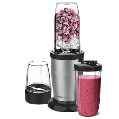 Taurus - Batidora Shake & Go 800W | 2 Vasos Portátiles 500ml | Picador 150ml | Cuchillas Intercambiables | Pulse Technology | Apta para Lavavajillas | Base Antideslizante | Sistema de Seguridad
