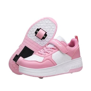 ENEN Zapatos con Ruedas Zapatillas con 2 Ruedas para Niños y Niña, Exterior Zapatillas de Correr al Aire Libre de Patinaje sobre Ruedas Multifuncionales en Dos