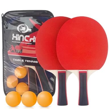 Sudnsadaks Palas Ping Pong, Set Raqueta de Tenis de Mesa, 2 Raquetas de Ping Pong 3 Pelotas 1 Bolsa de Transporte para Ocio y Entrenamiento, Juegos de Interior y Exterior