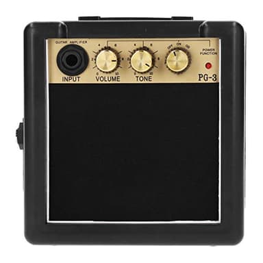 Mini amplificador de guitarra pequeño amplificador de guitarra eléctrica, accesorios de efectos de altavoz pequeños portátiles Mini instrumento musical con conector para auriculares y entrada auxiliar