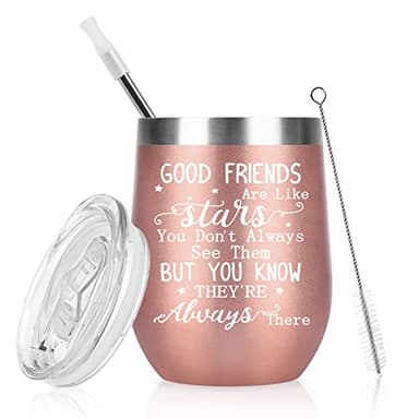 Livole Regalos para mejor amiga, mujeres para cumpleaños, Navidad, eres más que solo una amiga eres parte de mi vida, mejor amiga taza térmica de 350 ml para llevar