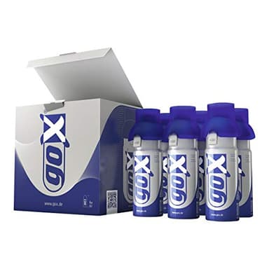 GOX Latas de Oxígeno 36L – Pack de 6 Inhaladores Portátiles de 6L con Boquilla Incluida – Oxígeno Puro al 99,5% que se Respira para Salud, Bienestar y Deporte – Producto de Alemania (Pack de 6)