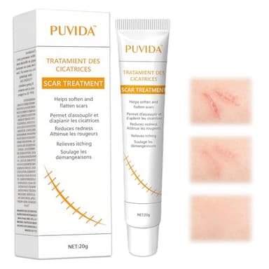 20g Crema para cicatrices, Gel para cicatrices, Crema para el apoyo a la reparación cutánea, Ayuda a mejorar el aspecto de marcas en la piel, Adecuado para uso diario
