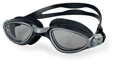 SEAC Axis Gafas de natación para Hombres y Mujeres, Piscinas y Aguas Abiertas, Unisex-Adult, Negro/argentado/LF, estándar