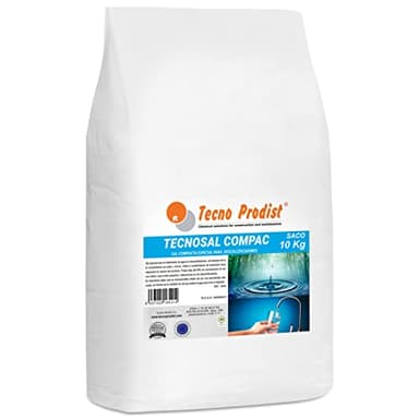 TECNOSAL COMPAC de TECNO PRODIST (Saco 10 Kg) - Sal compacta Especial para descalcificadores, fácil aplicación, Mayor Comodidad