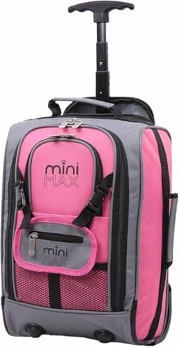 Aerolite MiniMAX Maleta de Cabina Apta para Ryanair y Wizz Air, 18 L, Equipaje de Mano, Bajo el Asiento, con Ruedas, Rosa