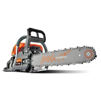 Daewoo Motosierra DACS4516 - Motor Gasolina 2 Tiempos 45 cc, Espada de 16", Potencia 2.3 HP, Peso 6 kg, Depósito 550 ml, Incluye Accesorios 700.142