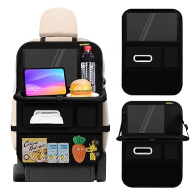 Einesin Organizador Asiento Coche, Organizador Asiento Coche Niños, con Comedor Poseedor Bandeja, Sostenedor de Tablet-Bolsillo