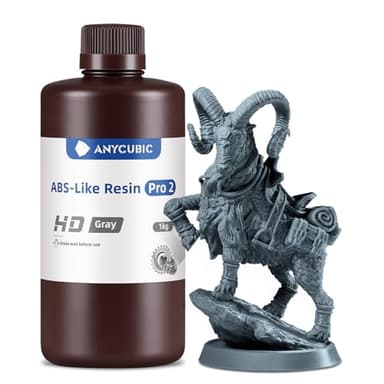 ANYCUBIC Resina ABS-Like Pro 2,Resina para Impresora 3D, Alta Precisión y Mínima Contracción, Amplia Compatibilidad para Todas las Impresoras 3D de Resina (Gris HD, 1000g)