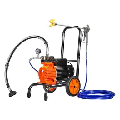 VEVOR Pulverizador de Pintura sin Aire de Eficiencia de 900 W, 1,8 L/min, 1800 PSI con Diafragma, Carrito y Barra de Extensión, Pulverizador de Pintura para Pulverización Interior y Exterior