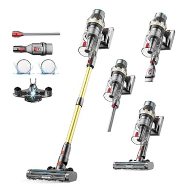 Linkifly Aspiradora sin Cable 50Kpa/550W, XT1 Aspiradora Escoba sin Cable Potente, 70 Min de Autonomía, Pantalla LED Inteligente, Cepillo Anti-Enredos, Adecuada para Suelos/Alfombras/Pelo de Mascotas