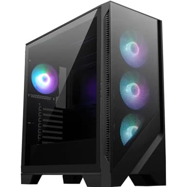 MSI mag Forge 320R Airflow - Caja de Ordenador (ATX), Compatible con GPU RTX 40, Ventiladores ARGB, filtros de Polvo magnéticos, Vidrio Templado, concentrador de Control ARGB, USB Tipo A 3.2 Gen 1