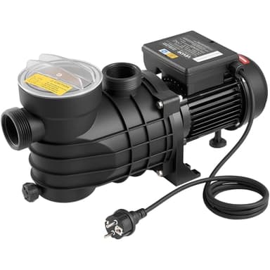VEVOR Bomba para Piscina Elevada 250 W Caudal Máximo de 11.700 L/H Bomba de Filtración para Piscina de Una Sola Velocidad, CA 220-240 V 2850 RPM, Altura de Elevación Máxima de 8 m, con Filtro y Tapa