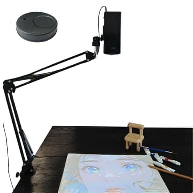 Proyector Smart Sketcher, Proyector Led Para Dibujar Con Proyección De 18 A 200 Cm, Transferencia De Imágenes Hd A Través De Usb/teléfono, Mando A Distancia Y Soporte, Herramienta De Calco with-base