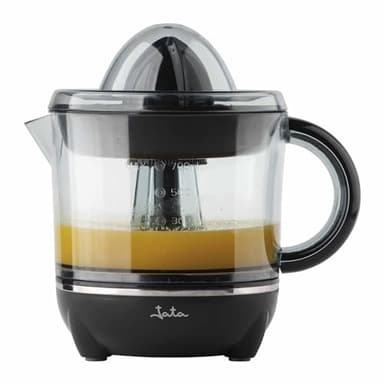 JATA JEEX1423 - Exprimidor de Naranjas Electrico con 2 conos para todo tipo de frutas. Desmontable. Fácil limpieza. Capacidad: 700 ml. Con tapa y asa. Bidireccional