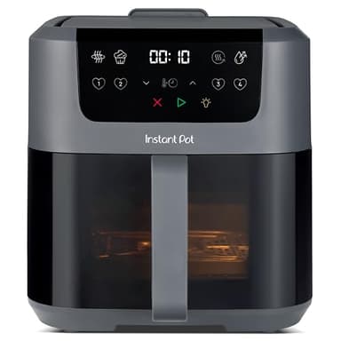 Instant Pot Vortex Compact Trufa Freidora sin aceite gris con cesta de 5 litros, 4 en 1: freír, deshidratar alimentos, hornear, recalentar, antiadherente, apta para lavavajillas, eléctrica.