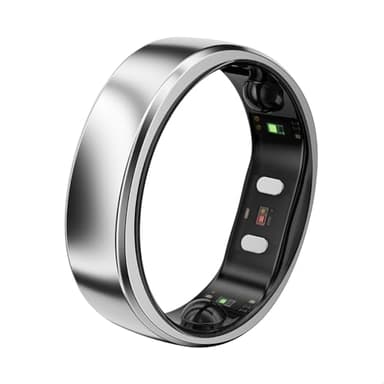 RingConn Gen 2 Air Anillo Inteligente, Ultrafino Smart Ring con AI, batería de 10 días de duración, Monitoriza el sueño, la FC, el estrés para Mujeres, iOS/Android Compatible (Galaxy Silver, 10)