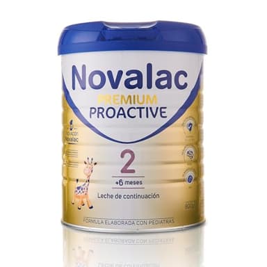 Novalac Premium Proactive 2 Leche Continuación 6-12 Meses. Contribuye Desarrollo Normal y Sistema Inmunitario del Bebé. Fórmula Elaborada con Pediatras con Hierro, DHA, Vit A, C y D - 800 g