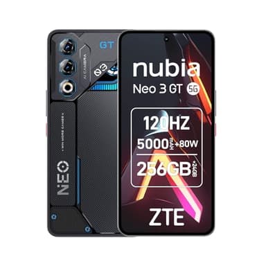 ZTE Nubia Neo 3 GT 5G, Smartphone Gaming con IA, 12GB+256GB, Gatillos Laterales, Luces LED, Pantalla OLED 6,8" 120Hz, Batería 5000mAh, Android 15, Gris